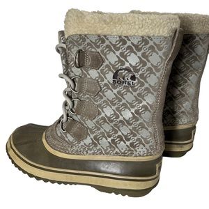 SOREL BOOTS rare print 1964 PAC waterproof winter rain snow VGC‎ SIZE 7 women’s